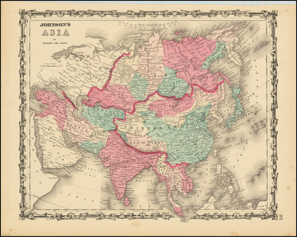 80-Asia Map By Alvin Jewett Johnson  &  Benjamin P Ward