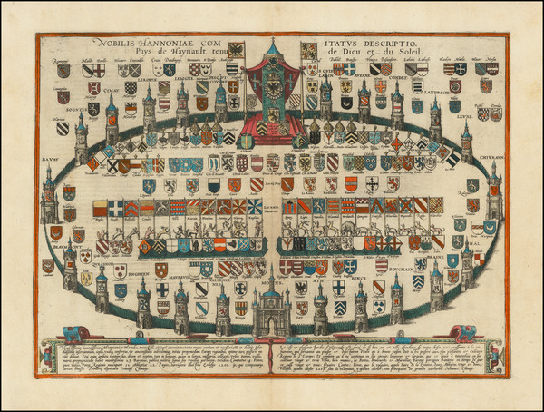 94-Belgium Map By Georg Braun / Frans Hogenberg