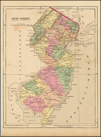 50-New Jersey Map By Charles Morse