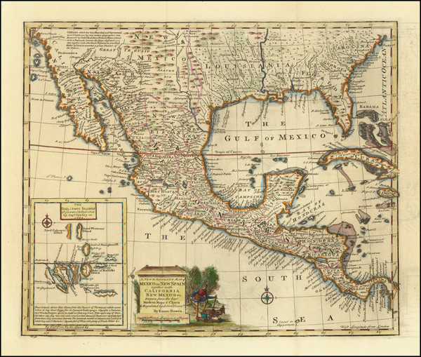 87-Florida, South, Texas, Southwest, Mexico, Peru & Ecuador and California Map By Emanuel Bowe