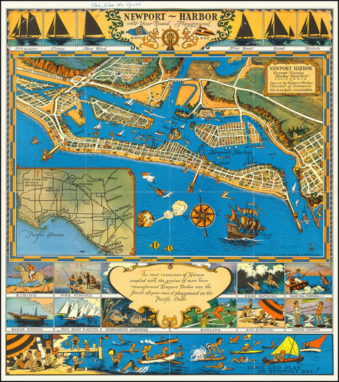 6-Pictorial Maps and Other California Cities Map By Claude Putnam