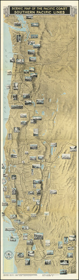 65-California, Oregon and Washington Map By W.H. Bull