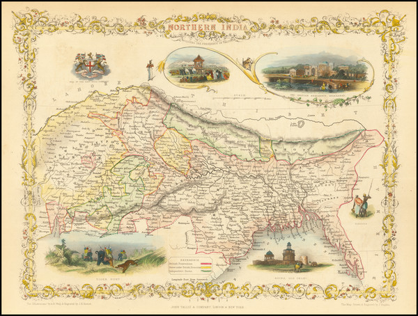 18-India and Central Asia & Caucasus Map By John Tallis