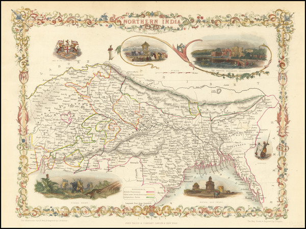 34-India and Central Asia & Caucasus Map By John Tallis