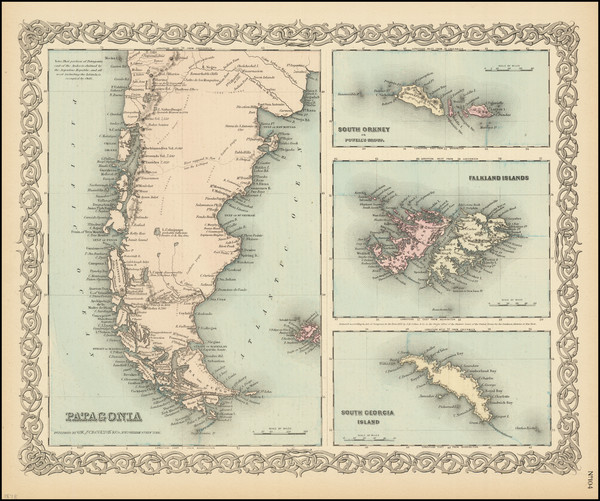 50-Argentina and Chile Map By G.W.  & C.B. Colton