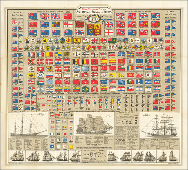 96-World and Curiosities Map By George Philip & Son