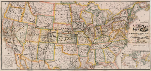8-United States Map By George F. Cram
