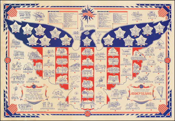 94-United States and Curiosities Map By Ernest Dudley Chase