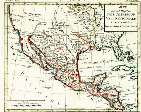 97-Texas, Midwest, Southwest and Mexico Map By Louis Brion de la Tour