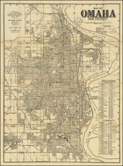 56-Nebraska Map By M. H. La Douceur