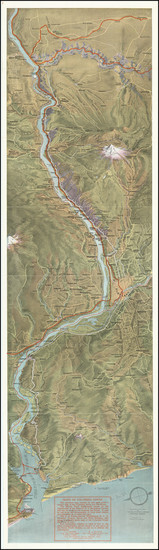 32-Oregon and Washington Map By Fred A. Routledge