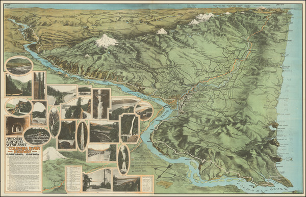 46-Oregon and Washington Map By Fred A. Routledge