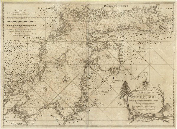 43-Poland, Russia, Baltic Countries, Sweden, Denmark, Finland and Norddeutschland Map By Johannes 