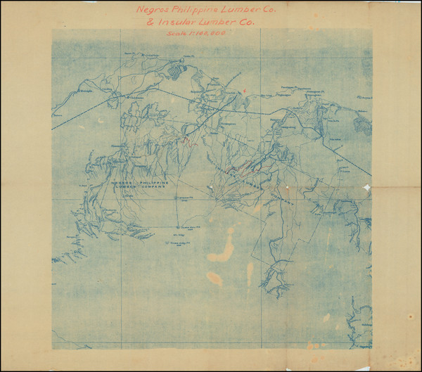 84-Philippines Map By Negros Philippine Lumber Co. 