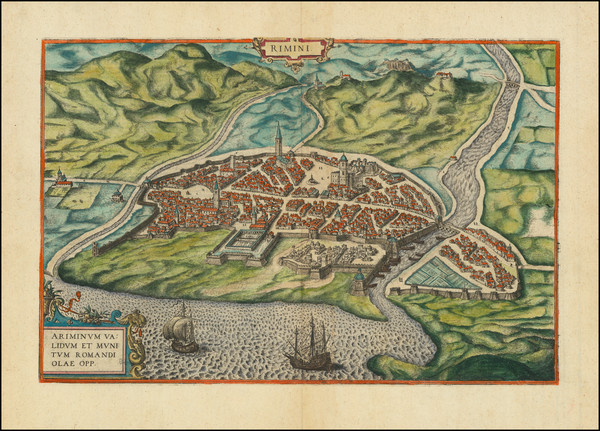 1-Other Italian Cities Map By Georg Braun  &  Frans Hogenberg