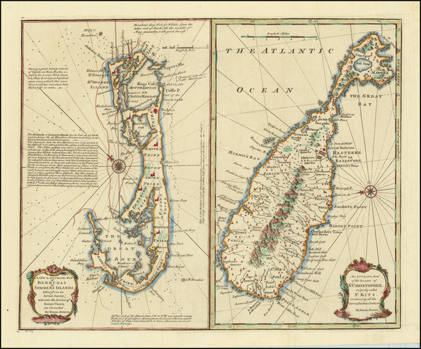 21-Bermuda and Other Islands Map By Emanuel Bowen