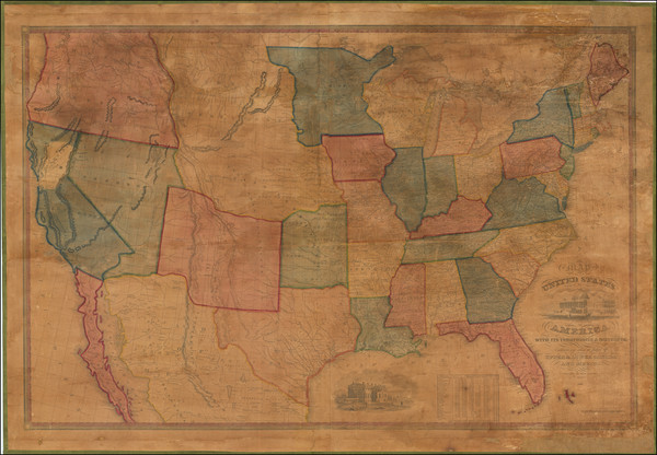 62-United States, Texas, Plains, Southwest and Rocky Mountains Map By John Reed  &  John Warne