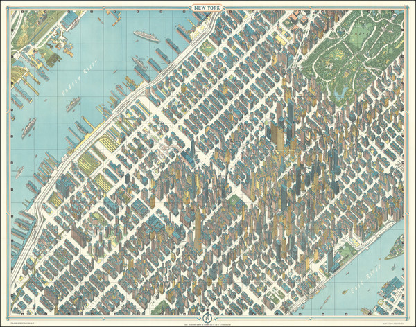 12-New York City and Pictorial Maps Map By 