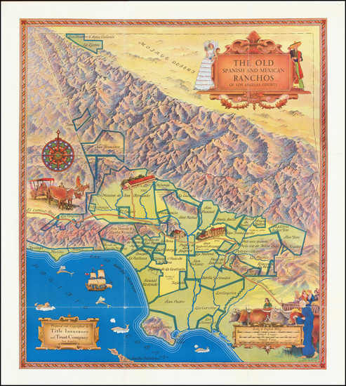 72-Pictorial Maps and Los Angeles Map By Title Insurance & Trust Company / Gerald  Allen Eddy