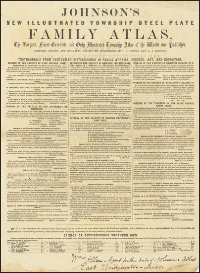 15-Atlases and Curiosities Map By Alvin Jewett Johnson / Benjamin P Ward