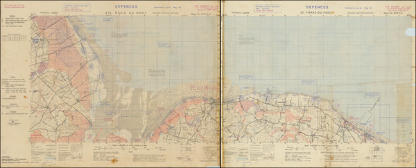 62-France and World War II Map By Geographical Section, War Office (UK)