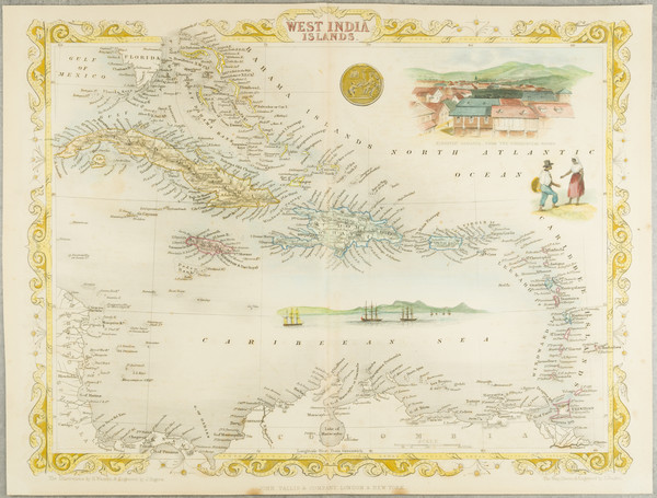 29-Caribbean Map By John Tallis