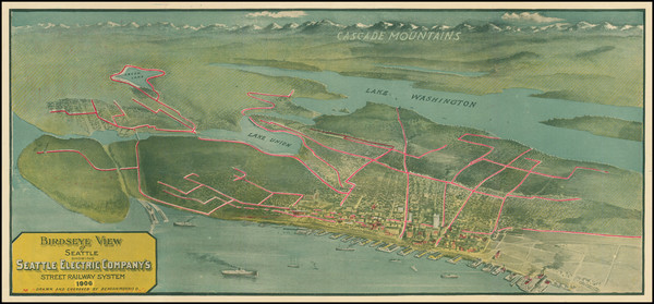 17-Washington Map By Seattle Electric Company