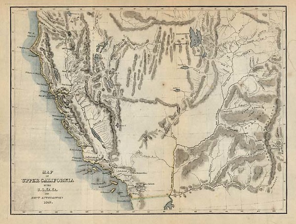 22-Southwest, Rocky Mountains and California Map By Charles Wilkes / U.S.Ex.Ex.