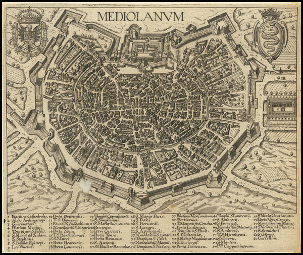 90-Other Italian Cities Map By Johann Heinrich von Pflaumern