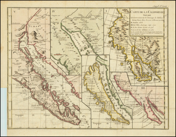 27-Baja California, California and California as an Island Map By Denis Diderot