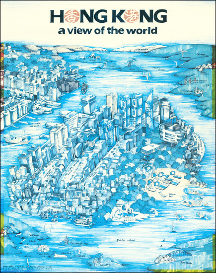 82-Hong Kong Map By Harvey Hutter & Co.