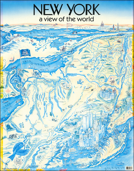 76-New York City and New York State Map By Harvey Hutter & Co.