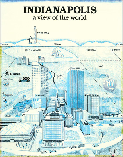 57-Indiana Map By Harvey Hutter & Co.