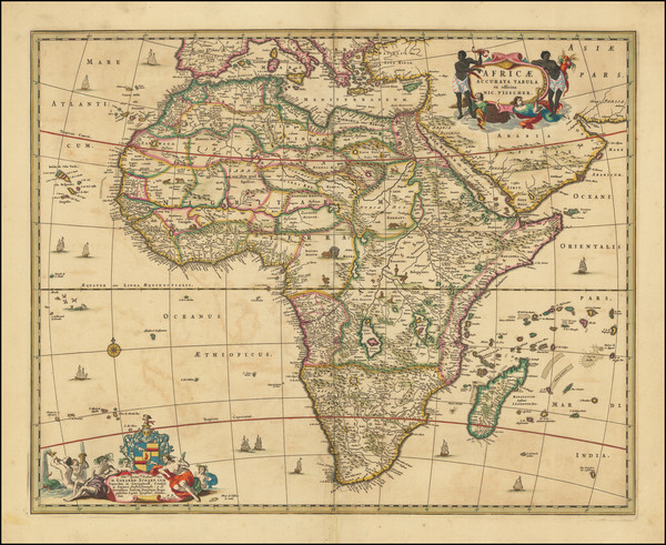 13-Africa Map By Nicolaes Visscher I