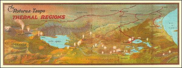 43-New Zealand and Pictorial Maps Map By New Zealand Government Tourist and Publicity Dept