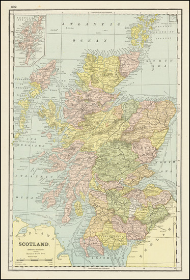 99-Scotland Map By Standard Atlas of the World