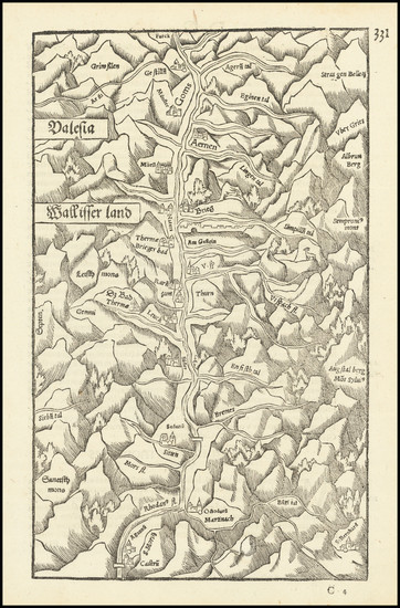 95-Switzerland Map By Sebastian Munster