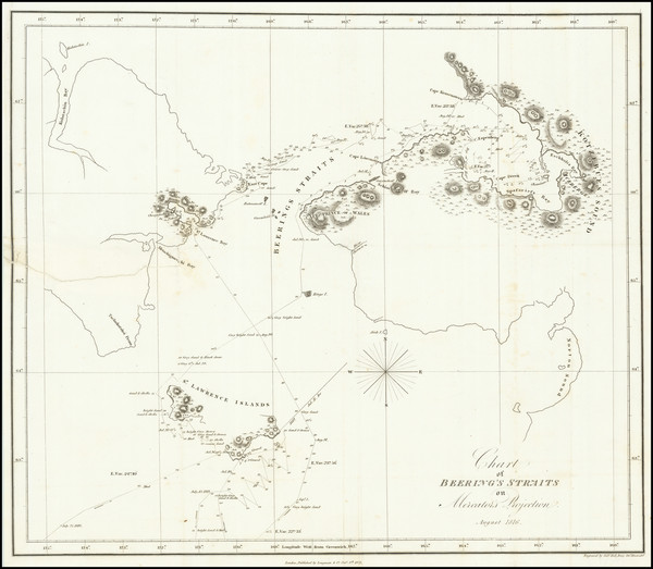 99-Alaska and Russia in Asia Map By Otto Von Kotzebue