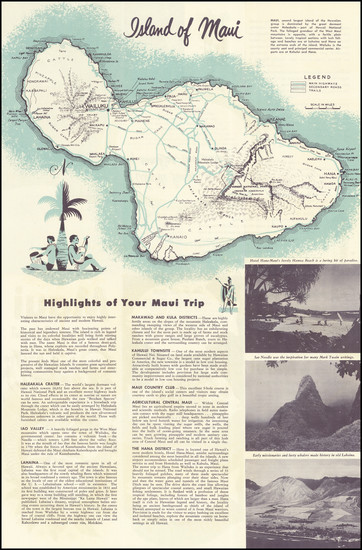 85-Hawaii Map By Hawaii Visitors Bureau