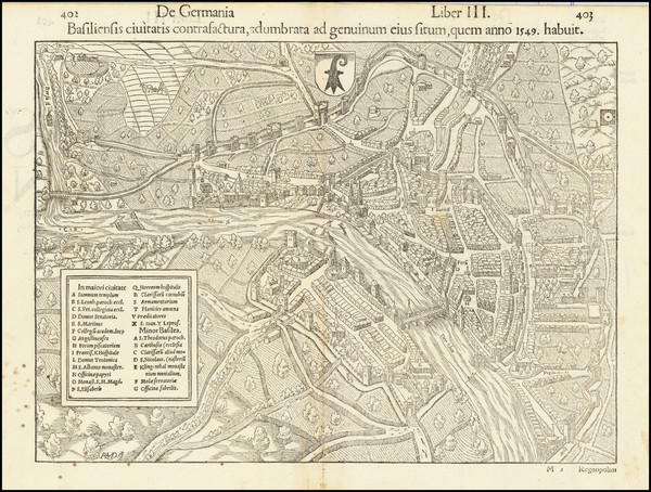 52-Switzerland Map By Sebastian Munster