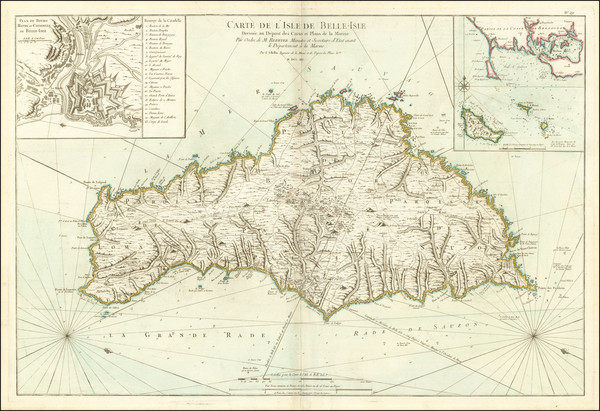 75-Bretagne Map By Jacques Nicolas Bellin / Depot de la Marine