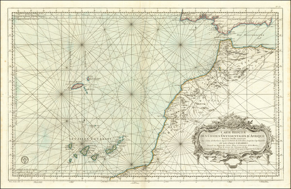 73-North Africa and West Africa Map By Jacques Nicolas Bellin