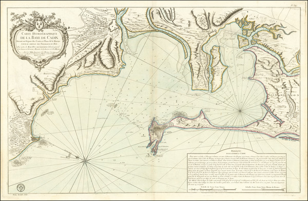 68-Spain Map By Depot de la Marine / Jacques Nicolas Bellin