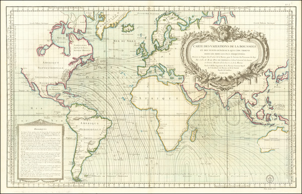 71-World Map By Depot de la Marine