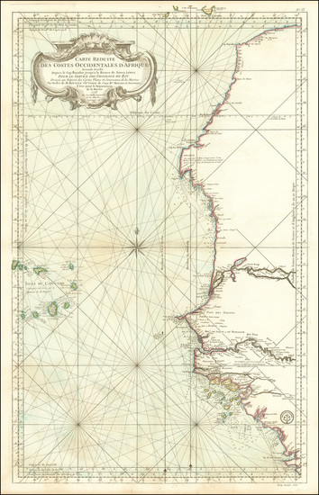 27-West Africa Map By Jacques Nicolas Bellin