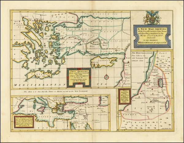 90-Mediterranean, Holy Land and Turkey & Asia Minor Map By Edward Wells