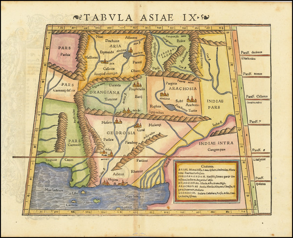 71-India and Pakistan Map By Sebastian Munster