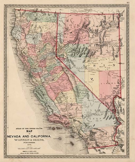 98-California Map By H.H. Lloyd