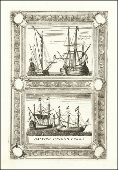 89-Curiosities and Naval & Marine Map By Vincenzo Maria Coronelli