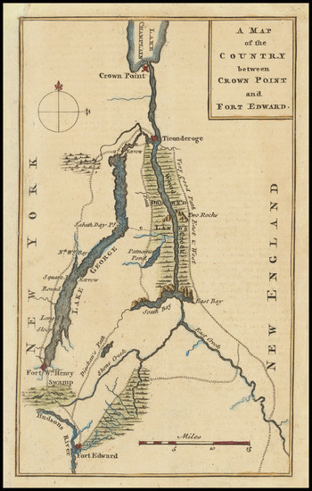 84-New England and New York State Map By Gentleman's Magazine